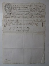 Raro documento 1802 usato  Roma