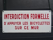 Enamel plate ban d'occasion  Expédié en Belgium