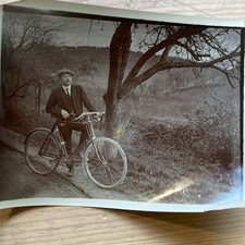 Foto homem eduardiano com bicicleta 11x8cm comprar usado  Enviando para Brazil