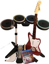 PS5 PS4 Completo TESTADO Rock Band 4 Pacote de Banda Rivals Guitarra Bateria Microfone Vermelho comprar usado  Enviando para Brazil