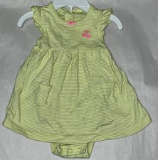 VESTIDO TERNO LISTRADO BEBÊ MENINA CARTER 6 MO ARCO CEREJAS NOVO SEM ETIQUETA comprar usado  Enviando para Brazil
