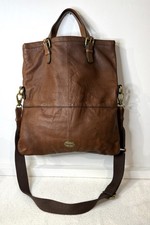 Bolsa de couro marrom Fossil Explorer tiracolo carteiro bolsa dobrável comprar usado  Enviando para Brazil
