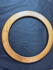 Moldura de arte vintage redonda clássica madeira de carvalho maciço 17” abertura 14” McNeil EUA comprar usado  Enviando para Brazil