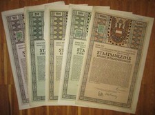 AUSTRIA AUSTRIA 5 diferentes 7. Préstamo de guerra austriaco 1917 segunda mano  Embacar hacia Mexico