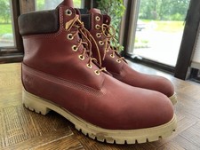 Botas masculinas Timberland 11036 13 M couro marrom vermelho superior feitas nos EUA vestuário de trabalho comprar usado  Enviando para Brazil