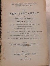 New testament parallel for sale  SIDMOUTH