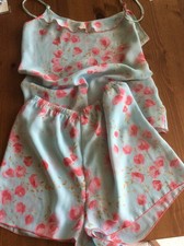 Schlafanzug sommer geblümt gebraucht kaufen  Augustusburg