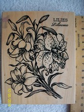 Psx rubber stamp.lilies. for sale  NEWARK