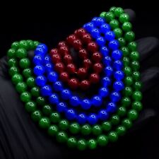 Lindo colar joalheria 6 fios esmeralda, safira e rubi 1222 cts muito bom estado 16 E661 comprar usado  Enviando para Brazil