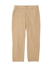 J. Calça cropped reta feminina CREW Kate EUA 10 grande W32 L25 bege VR09 comprar usado  Enviando para Brazil