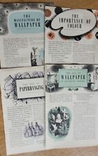 Wallpaper brochures 1950 for sale  HUDDERSFIELD