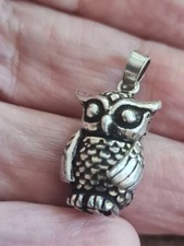 Silver owl pendant for sale  BIRMINGHAM