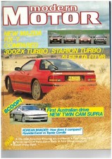 MODERN MOTOR revista de carro abril de 1986 Alfa Romeo GTV6 Mazda RX-7 Nissan 300ZX comprar usado  Enviando para Brazil