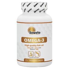Cápsulas gelatinosas ômega-3 1000mg – 330mg EPA, 220mg DHA, Vit E 5mg – Sowelo comprar usado  Enviando para Brazil