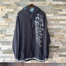 Moletom com capuz vintage Ecko Unltd masculino 2XL cinza Y2K 90S grunge folgado zíper completo comprar usado  Enviando para Brazil