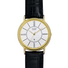 Relógio de pulso masculino Citizen vintage anos 90 quartzo folheado a ouro pulseira de couro de bezerro genuíno comprar usado  Enviando para Brazil