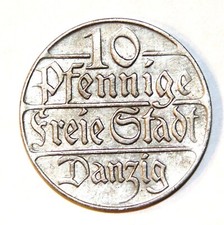 Moneta 10 fenigów Wolne Miasto Gdańsk 1923 r. na sprzedaż  PL
