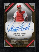 2025 Topps Tier One Tier One Auto /25 Johnny Bench #T1A-JBE comprar usado  Enviando para Brazil
