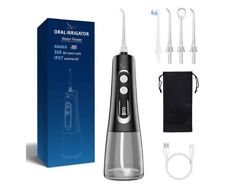 Fio dental irrigador oral sem fio, tela LED recarregável, bico 360 300 ml comprar usado  Enviando para Brazil