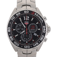 Relógio masculino TAG Heuer Formula 1 Ayrton Senna CAZ1015 preto e vermelho 43 mm comprar usado  Enviando para Brazil