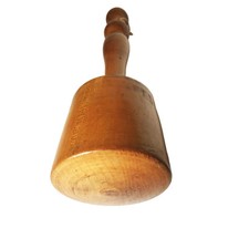 Moedor ou triturador de alimentos vintage grande de madeira virada pilão ferramenta de cozinha primitiva comprar usado  Enviando para Brazil