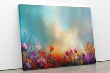 Flores silvestres abstratas explosão solar tela colorida quadro arte parede impressão novo comprar usado  Enviando para Brazil