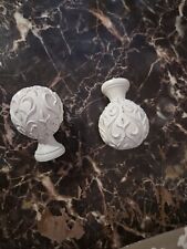 White large finials. for sale  Central City