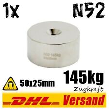 Disco Magnetico Neodimio 50x25mm 5cm 140kg Forte N52 Lochmagnet Rotondo con Foro comprar usado  Enviando para Brazil