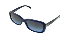 Óculos de sol CHANEL CH 5247 503/S2 55mm azul escuro camélia retangular Itália comprar usado  Enviando para Brazil