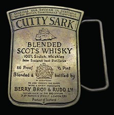 Usado, Fivela de cinto vintage Cutty Sark Blended Scots Whisky Scotch Bergamota álcool comprar usado  Enviando para Brazil