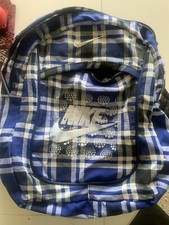 Bolsa de livros Nike. Mochila de pano pequena. Xadrez azul. comprar usado  Enviando para Brazil