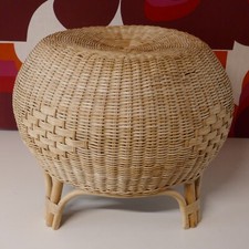 Vintage wicker pouffe for sale  LLANFAIRPWLLGWYNGYLL