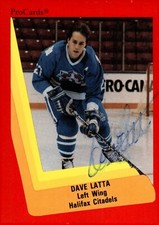 David Latta - Cartão ProCards Halifax Citadels assinado 1990-91 #461 comprar usado  Enviando para Brazil