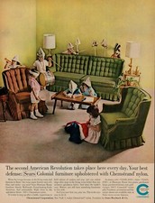 1962 Sears Roebuck Chemstrand Móveis Vintage Estampa Retrô Publicitário Sofá Cadeira Living comprar usado  Enviando para Brazil