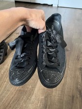 Customised black converse for sale  CHERTSEY