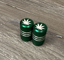 Vaso de ervas daninhas folha verde bicicleta Schrader tampas de válvula alumínio BMX cannabis comprar usado  Enviando para Brazil