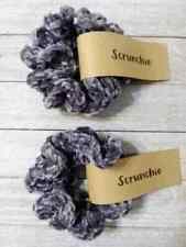 crochê feito à mão cabelo scrunchies veludo cauda de cavalo suporte vapor cinza vendedor EUA comprar usado  Enviando para Brazil