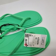 Sandálias ZARA FLAT EMBORRACHADO Verde TAMANHO 10 | 3670/110/500 comprar usado  Enviando para Brazil