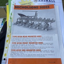 Nicholson hoes brochure for sale  HITCHIN