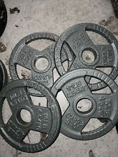Usado, PLACAS DE TROCA ESTILO ADERÊNCIA PESOS OLÍMPICOS 10 LB X 4 40 LB FURO TOTAL 2” comprar usado  Enviando para Brazil