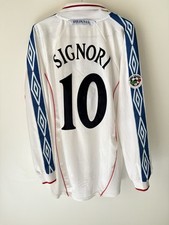 MAGLIA MATCH WORN BOLOGNA GIUSEPPE SIGNORI  2000/01 INDOSSATA VINTAGE CALCIO na sprzedaż  Wysyłka do Poland