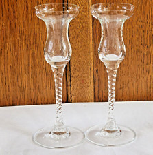 Castiçais cônicos de cristal Studio Nova Venice 7,5" par haste torcida Eslováquia  comprar usado  Enviando para Brazil