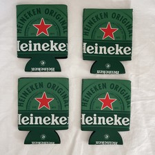 Lote de 4 porta-latas promocionais Heineken Koozie refrigerador de lata Coosie comprar usado  Enviando para Brazil