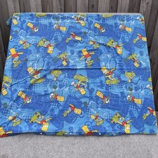 Capa de edredom vintage Bart Simpson cama de solteiro design skate azul, usado comprar usado  Enviando para Brazil