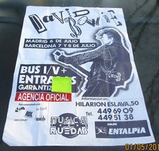 1987 David Bowie Madrid e Barcelona Espanha Glass Spider pôster turnê RARO comprar usado  Enviando para Brazil