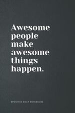 Positive Quote Notebook Lined A5 - Awesome People Mak... by Notebooks, Positive  comprar usado  Enviando para Brazil