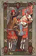 Cartão postal ELIZABETHAN TIMES Horse Courtier Shields Castle c1910 comprar usado  Enviando para Brazil