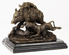 Bronzeskulptur hund wildschwei gebraucht kaufen  Recklinghausen