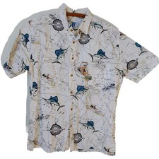 Camisa masculina Hook&Tackle vintage com estampa de pesca Marlin tamanho grande ao ar livre, usado comprar usado  Enviando para Brazil