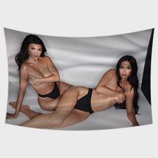 Bandeira Megan Fox & Kourtney Kardashian 3x5 pés, usado comprar usado  Enviando para Brazil